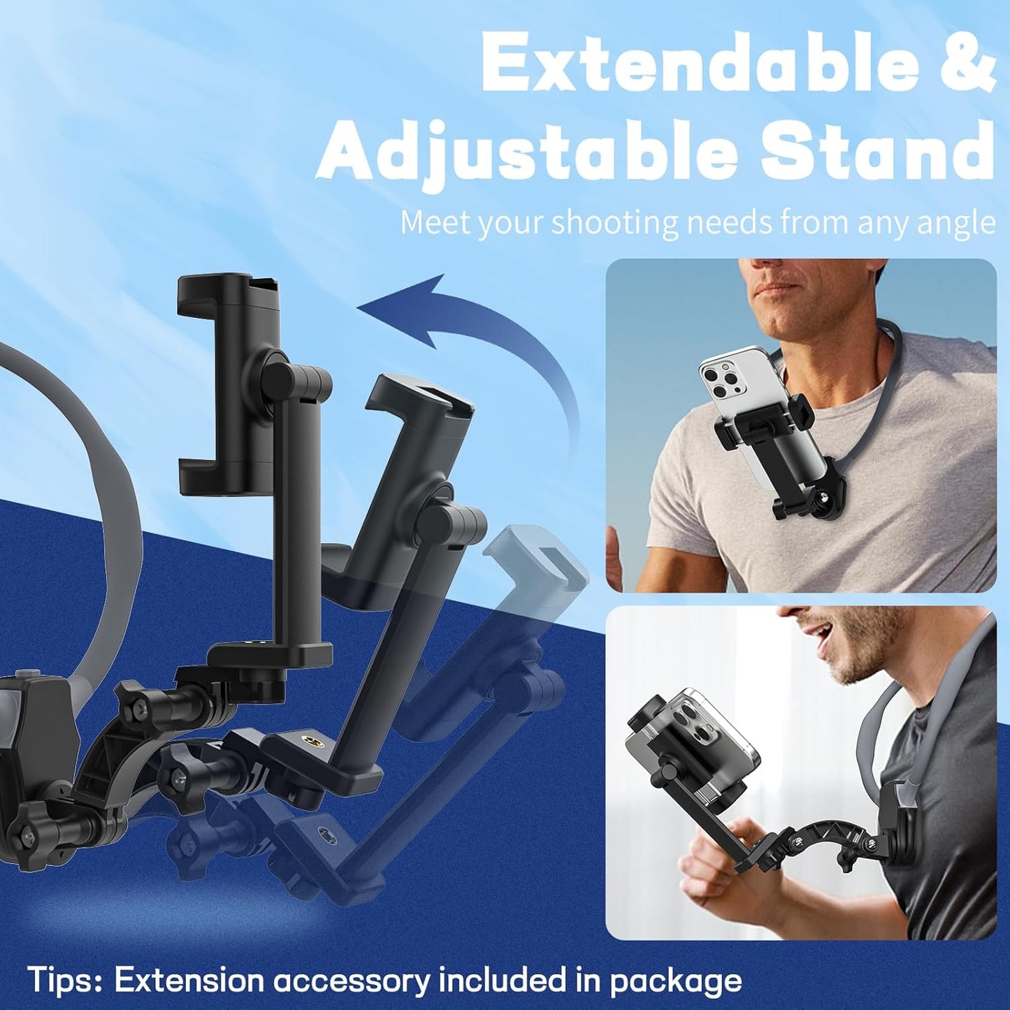 Support de cou MAINS LIBRES ajustable 360° pour Smartphone
